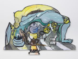 Mounira Al Solh, Passion Teapots and the Birth of Al Hamza, On Fire, 2019