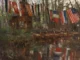 Lovis Corinth, Neuer See im Tiergarten, 1903: Ölgemälde mit Booten, Flaggenkette und Figuren am bewaldeten Ufer